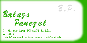 balazs panczel business card